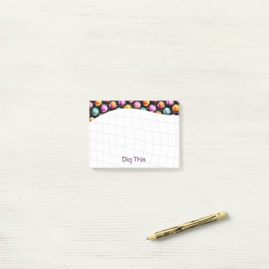 Schattigee Meisjes Volleybal Pop Art Pattern Post-it® Notes (Op bureau)