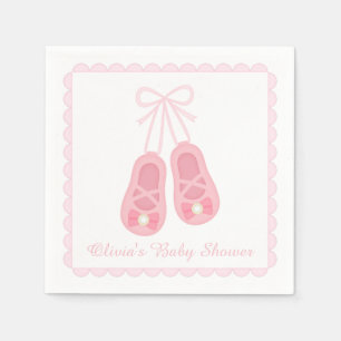 Schattigee Meisjesschoenen Ballerina Baby shower S Servetten
