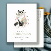 Schattigee Meowy Kerstverlichting Cat Corporate Lo Feestdagenkaart