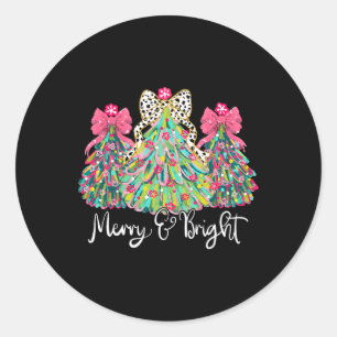 Schattigee Merry & amp; Heldere Coquette Roze Kers Ronde Sticker