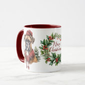 Schattigee Merry Boxer Dog Christmas Mok (Voorkant links)