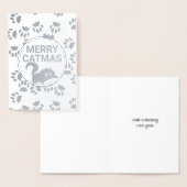 Schattigee Merry Catmas Kitty Cat Folie Kerst Kaar Folie Kaarten (Display)
