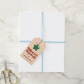 Schattigee Merry Christmas Line Pattern Star Ornam Cadeaulabel (Met Touw)