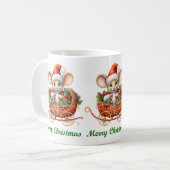 Schattigee Merry Christmas Mouse Mok (Voorkant links)