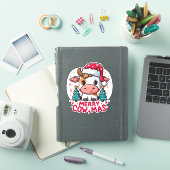 Schattigee "Merry Cowmas" Kerst Koe Sticker (iPad Cover)