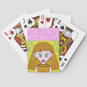 Schattigee Merry Pink geometrische Pokerkaarten