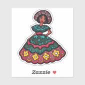 Schattigee Mexicaanse kledingstijl Sticker (Vel)