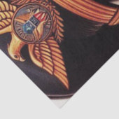 Schattigee militaire pilootpin-up tissuepapier (Detail)