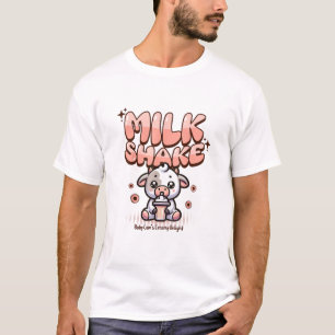 Schattigee milkshake minnaar klein kalf bevroren j t-shirt
