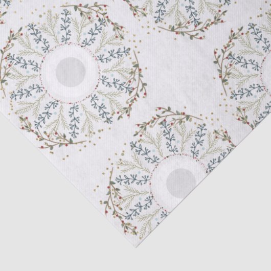 Schattigee mini bloemenkrans tissuepapier (Detail)