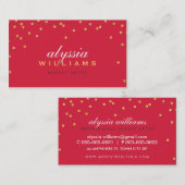 SCHATTIGEE mini confetti goud sparkly glitter felr Visitekaartje (Voorkant / Achterkant)