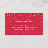 SCHATTIGEE mini confetti goud sparkly glitter felr Visitekaartje (Achterkant)