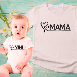 Schattigee MINI Mama en Me Harten Bijpassende Set Romper