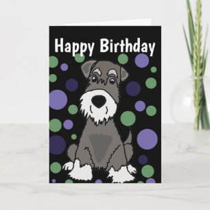 Schattigee Miniatuur Schnauzer Hond- en Cirkelpatr Kaart