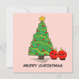 Schattigee Minimal Christmas Tree Kaart – Kawaii H