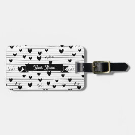 Schattigee minimalistische Abstracte lijn liefde z Bagagelabel