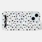 Schattigee minimalistische Abstracte lijn liefde z Case-Mate iPhone Case (Achterkant (horizontaal))