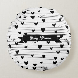 Schattigee minimalistische Abstracte lijn liefde z Rond Kussen