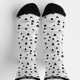 Schattigee minimalistische Abstracte lijn liefde z Sokken