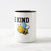 Schattigee minimalistische canvas tas tweekleurige koffiemok (Center)