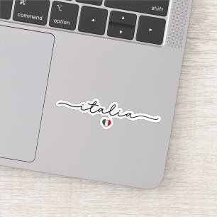 Schattigee minimalistische Italiaanse vlag Sticker