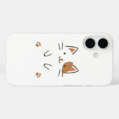 Schattigee minimalistische kattentelefoonhoes Case-Mate iPhone case (Achterkant (horizontaal))