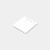 Schattigee Minimalistische Paarse Monogram Volledi Post-it® Notes (Schuin)