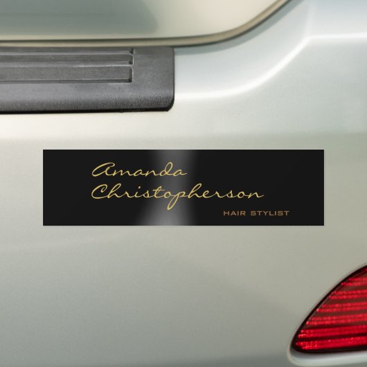 Schattigee minimalistische Plain Modern Calligrapy Bumpersticker (Op auto)