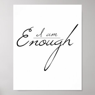 Schattigee minimalistische zelfliefde genoeg liefd poster