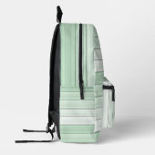 Schattigee Mint Green Stripes & Girly Bedrukte Rugzak (Links)