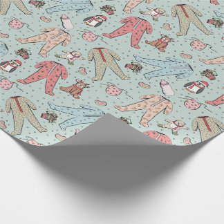 Schattigee Mint Groene Baby Meisje Kerstmis Cadeaupapier