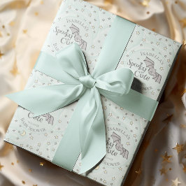 Schattigee Mint Spooky Schattige Oktober Baby show Cadeaupapier