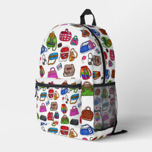 Schattigee Mode Geïllustreerde portemonnee Patroon Bedrukte Rugzak
