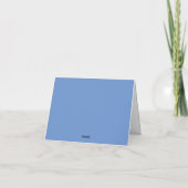 Schattigee Modern Blauwe en Witte Sterren Dank u K Bedankkaart (Achterkant)