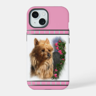 Schattigee Moderne Australische Terriër Hondenkuns iPhone 15 Hoesje