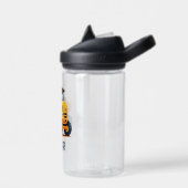 Schattigee moderne bouwwagen gepersonaliseerd waterfles (Links)