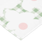 Schattigee moderne Daisy Pattern op Sage Gingham P Tafelkleed (Gekanteld)