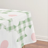 Schattigee moderne Daisy Pattern op Sage Gingham P Tafelkleed (Voorbeeld)