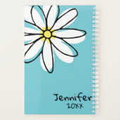 Schattigee moderne Doodle Daisy Trendy Custom Planner (Achterkant)