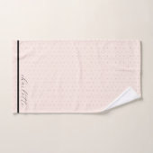 Schattigee moderne elegante scriptnaam Blush Pink  Bad Handdoek (Handdoek)