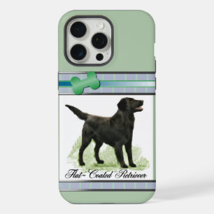 Schattigee moderne flat-coating Retriever Dog Art iPhone 15 Pro Max Hoesje