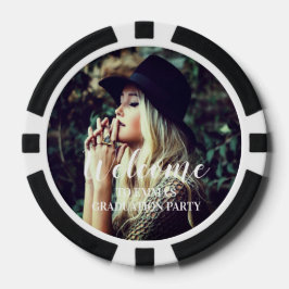 Schattigee moderne foto afstudeerfeest poker chips