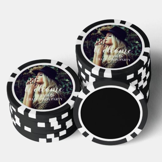 Schattigee moderne foto afstudeerfeest poker chips (Opstapeling)