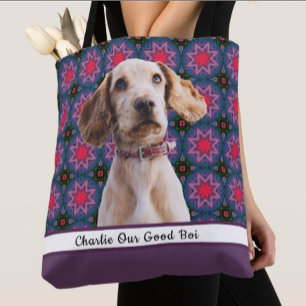 Schattigee Moderne Foto Gift Puppy Hondenliefhebbe Draagtas