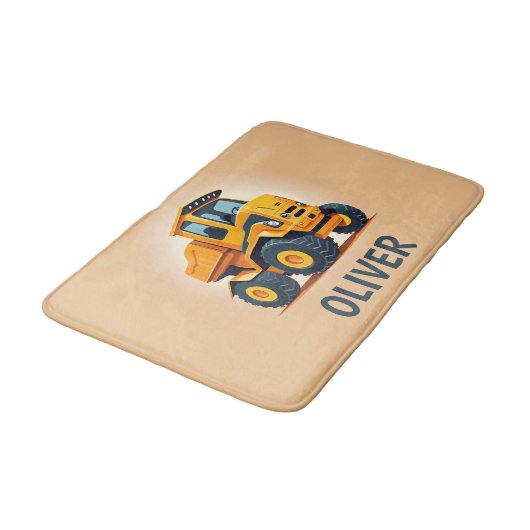 Schattigee moderne gele bouwwagen badmat (Gekanteld)