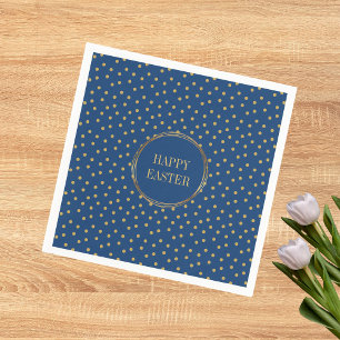 Schattigee moderne gouden polka dots Christelijk H Servet