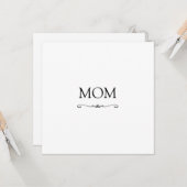 Schattigee moderne hart Moederdag Kaart (Voorkant / Achterkant in situ)