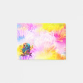 Schattigee moderne kleurrijke uil met pastelachter post-it® notes (Voorkant)