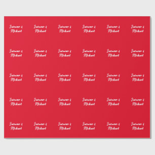 Schattigee moderne minimalistische rood-witte kall cadeaupapier