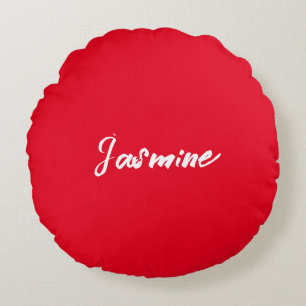 Schattigee moderne minimalistische rood-witte kall rond kussen